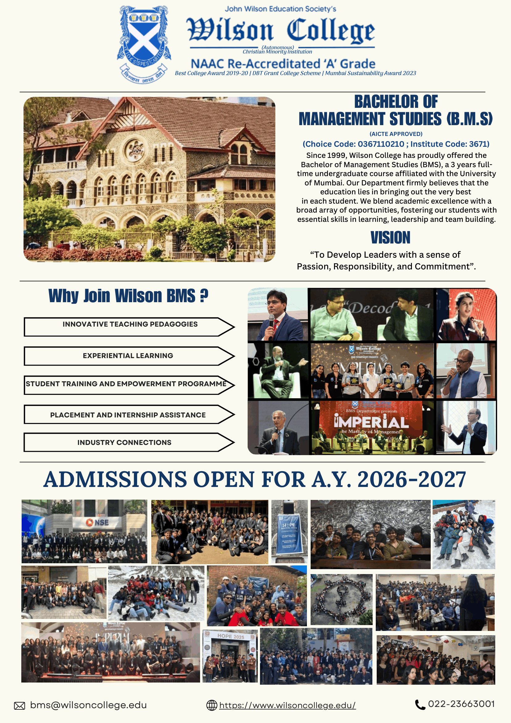 Admission flyer